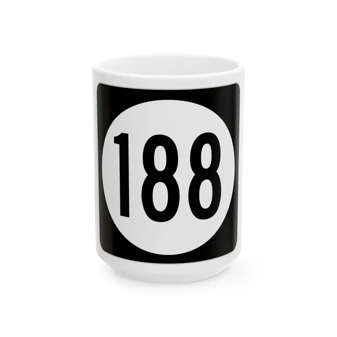 Iowa 188 (Iowa) (Road Sign) White Coffee Mug 15oz - Go Mug Yourself