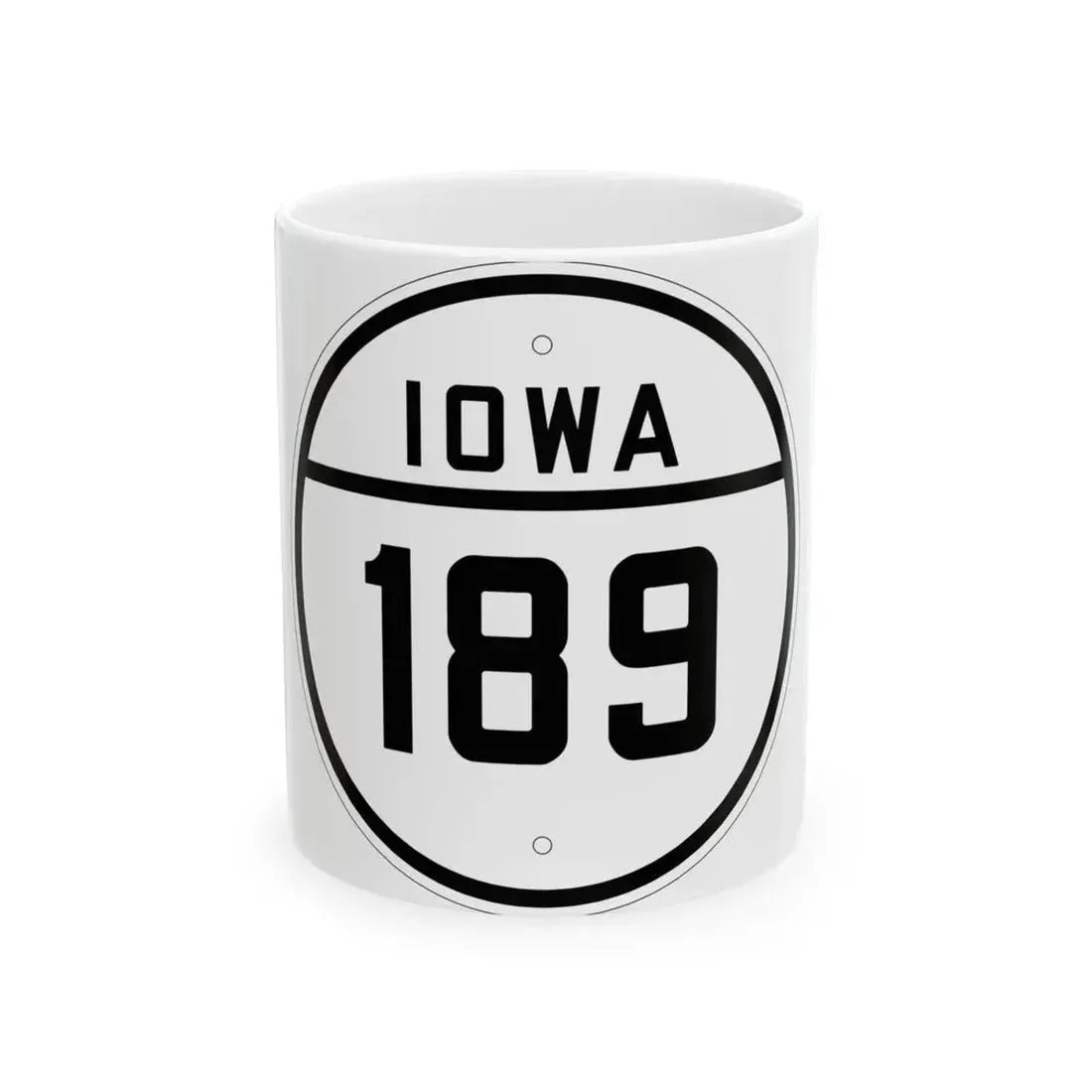 Iowa 189 1926 (Iowa) (Road Sign) White Coffee Mug 11oz - Go Mug Yourself