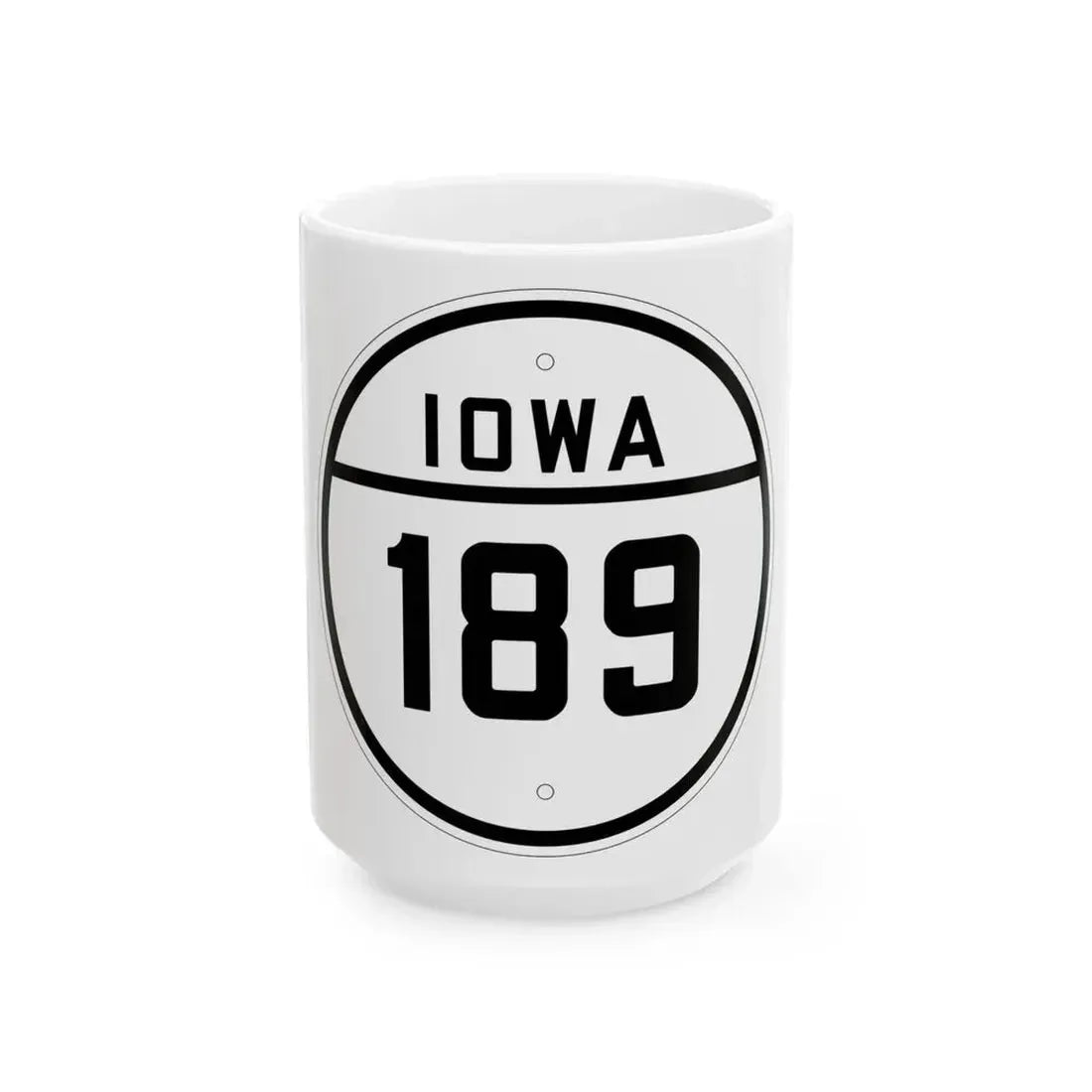 Iowa 189 1926 (Iowa) (Road Sign) White Coffee Mug 15oz - Go Mug Yourself