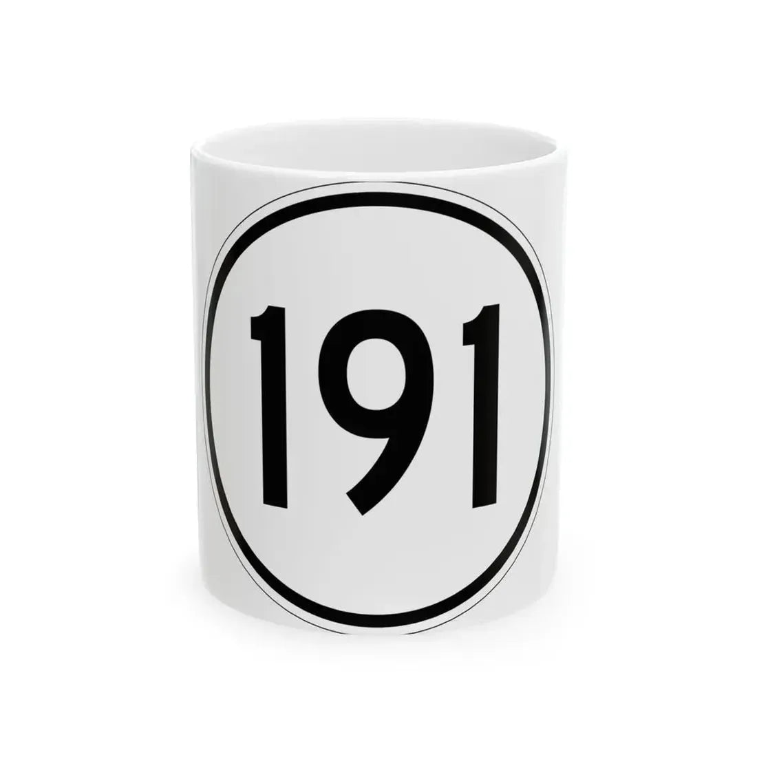 Iowa 191 1950 (Iowa) (Road Sign) White Coffee Mug 11oz - Go Mug Yourself