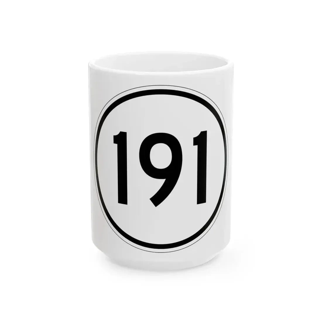 Iowa 191 1950 (Iowa) (Road Sign) White Coffee Mug 15oz - Go Mug Yourself