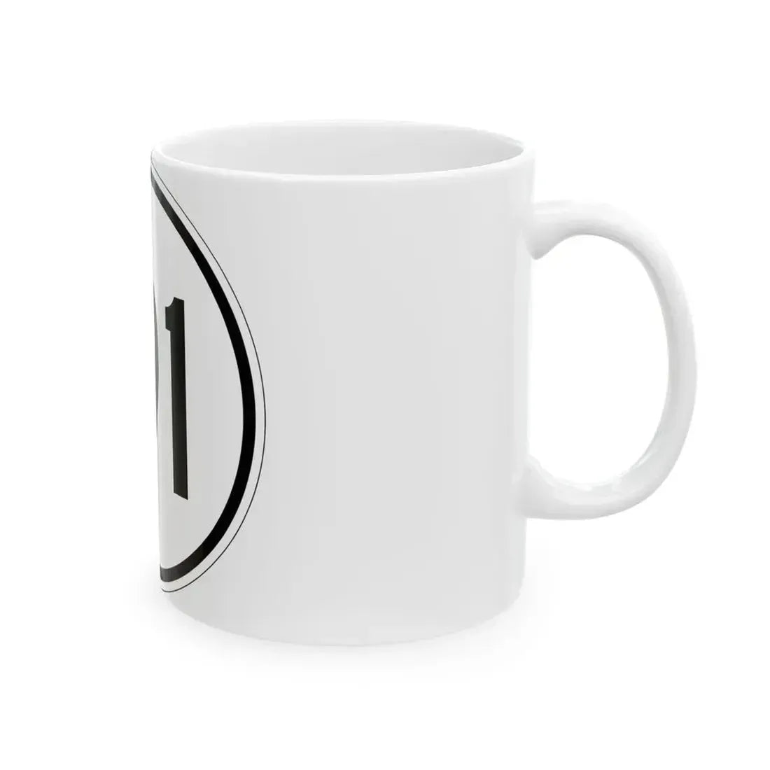 Iowa 191 1950 (Iowa) (Road Sign) White Coffee Mug - Go Mug Yourself