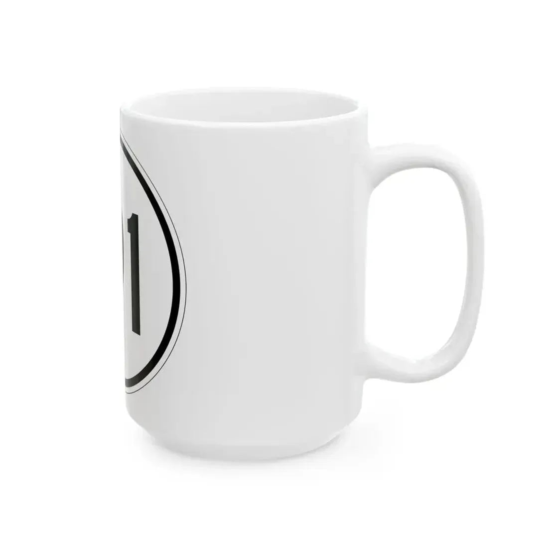 Iowa 191 1950 (Iowa) (Road Sign) White Coffee Mug - Go Mug Yourself