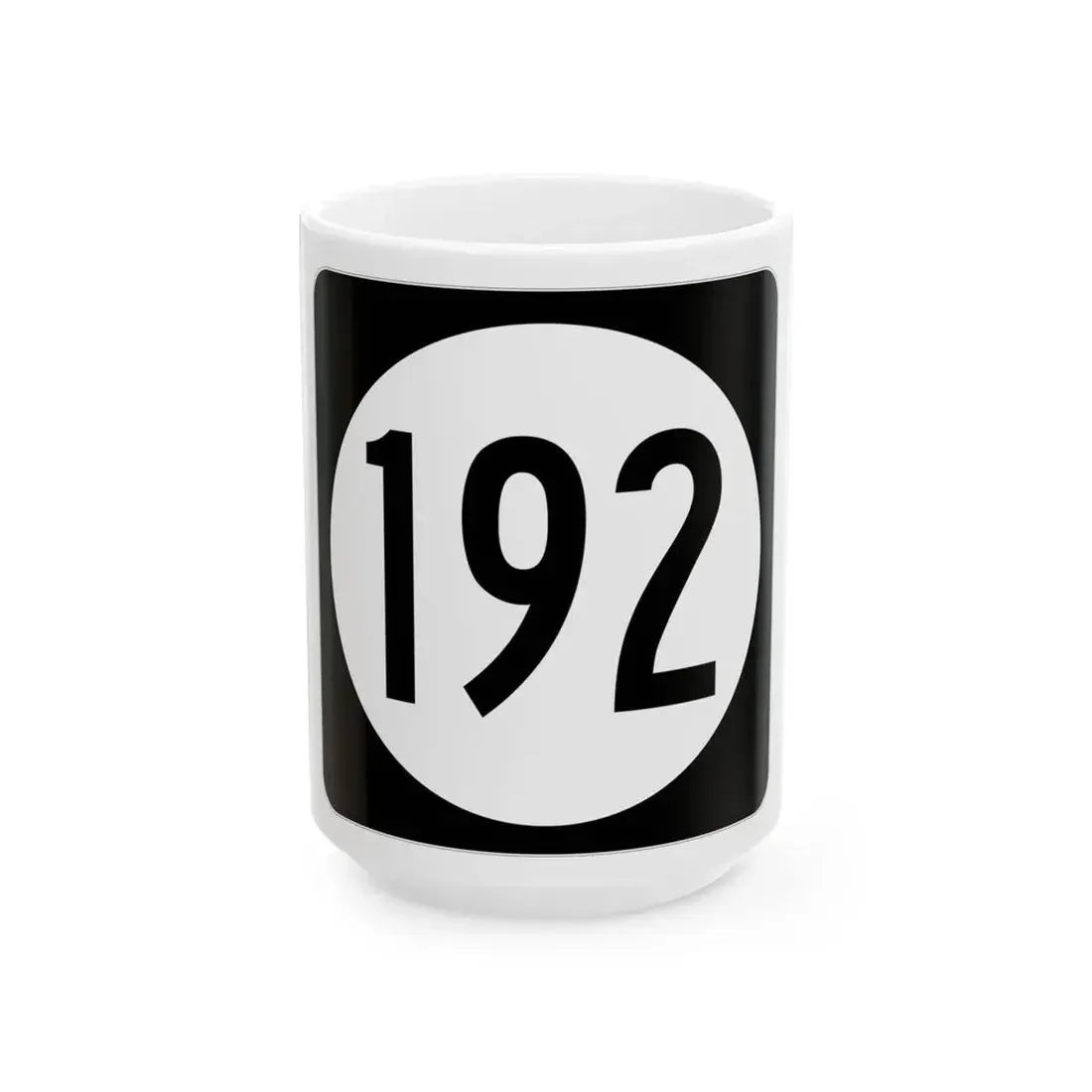 Iowa 192 (Iowa) (Road Sign) White Coffee Mug 15oz - Go Mug Yourself