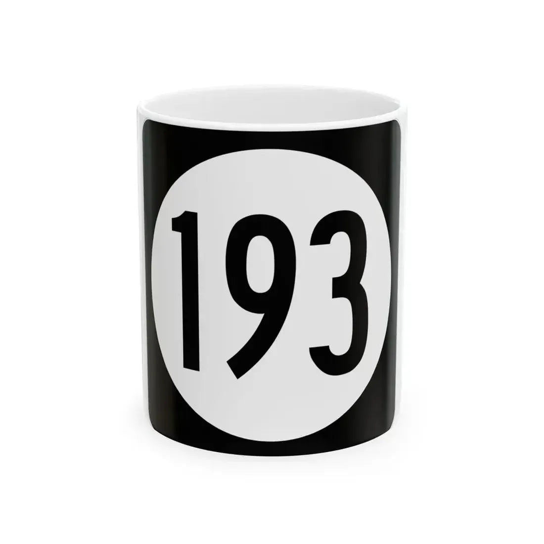 Iowa 193 (Iowa) (Road Sign) White Coffee Mug 11oz - Go Mug Yourself