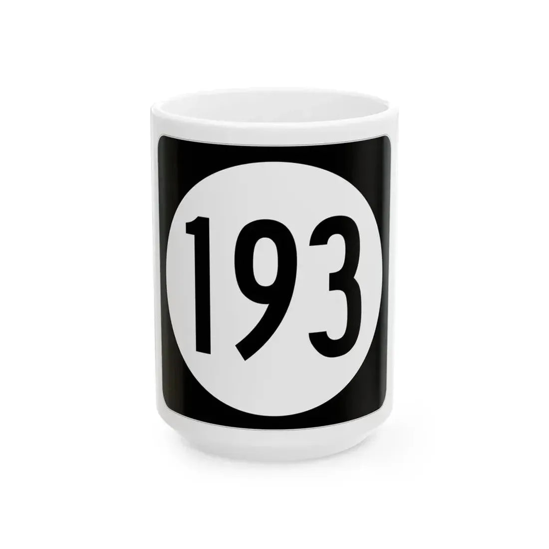 Iowa 193 (Iowa) (Road Sign) White Coffee Mug 15oz - Go Mug Yourself