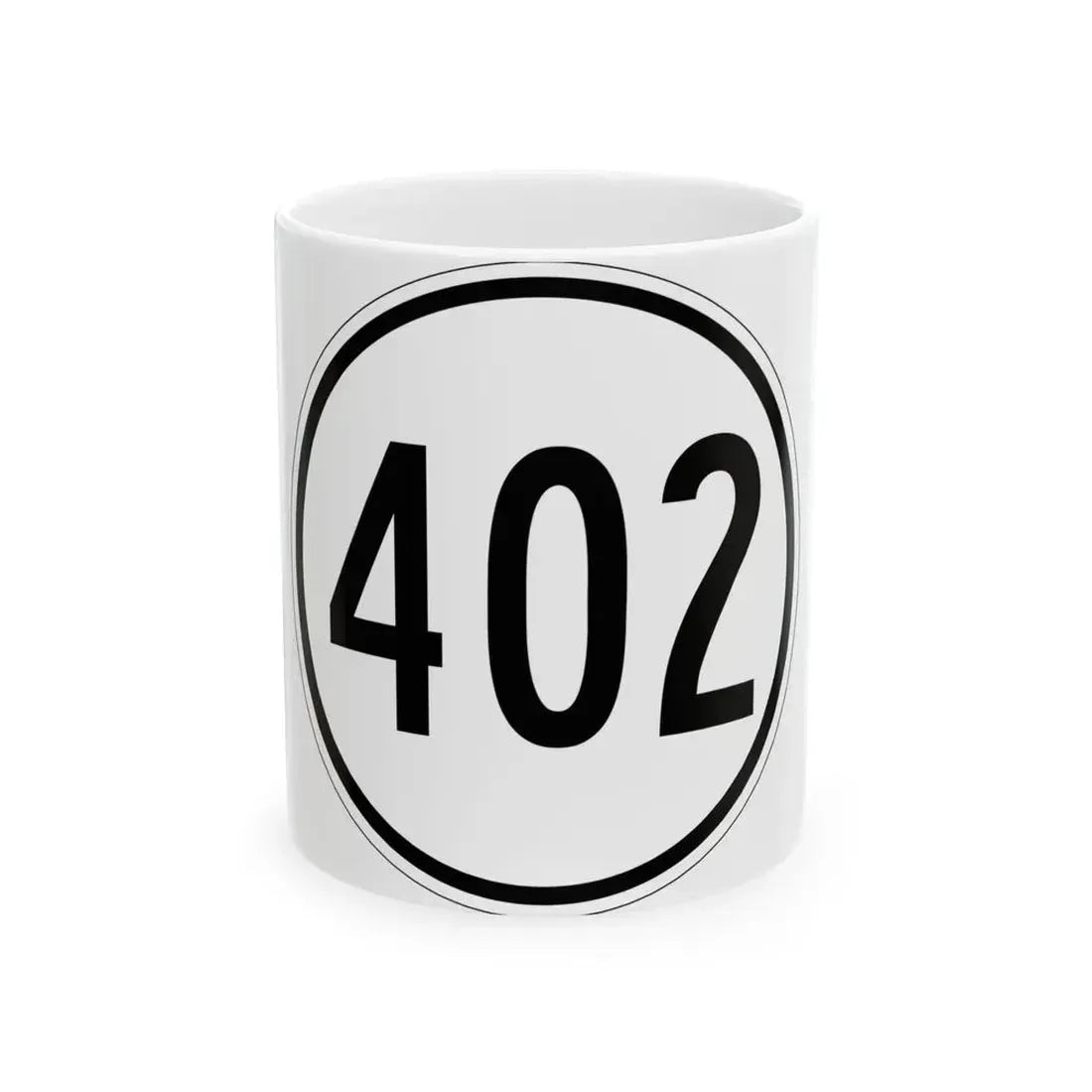 Iowa 402 1950 (Iowa) (Road Sign) White Coffee Mug 11oz - Go Mug Yourself