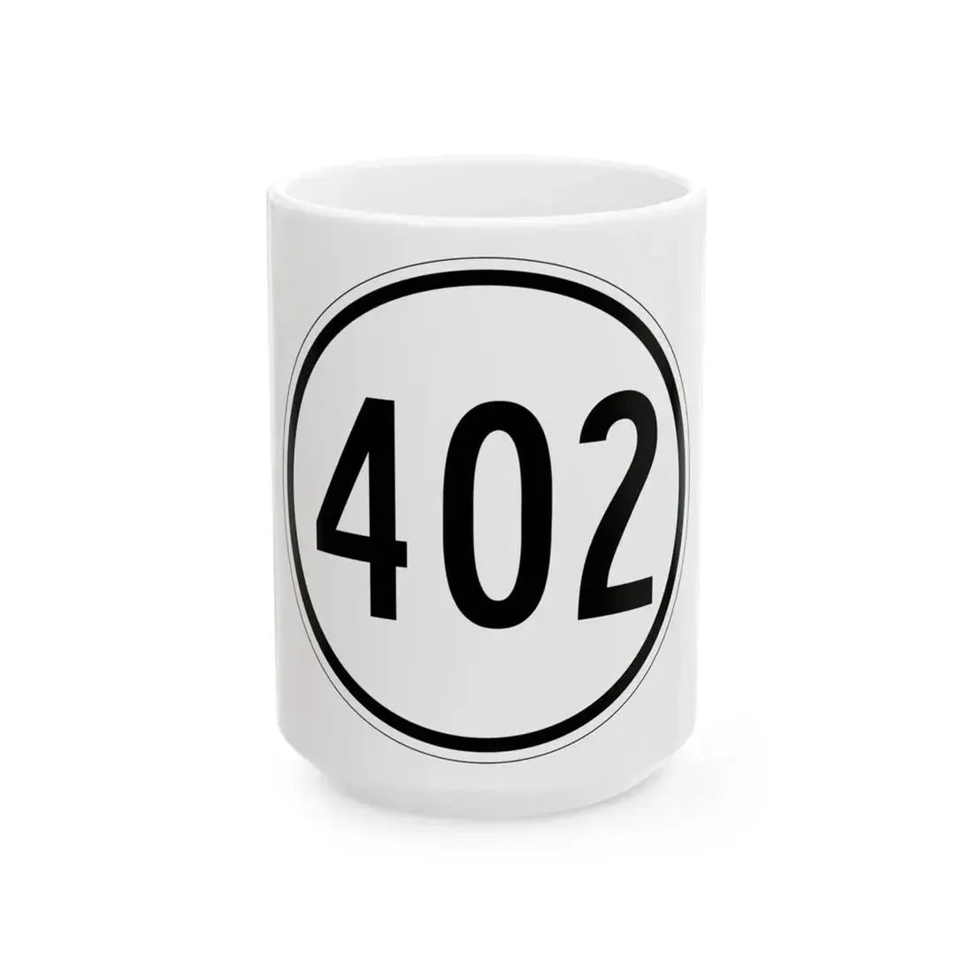 Iowa 402 1950 (Iowa) (Road Sign) White Coffee Mug 15oz - Go Mug Yourself