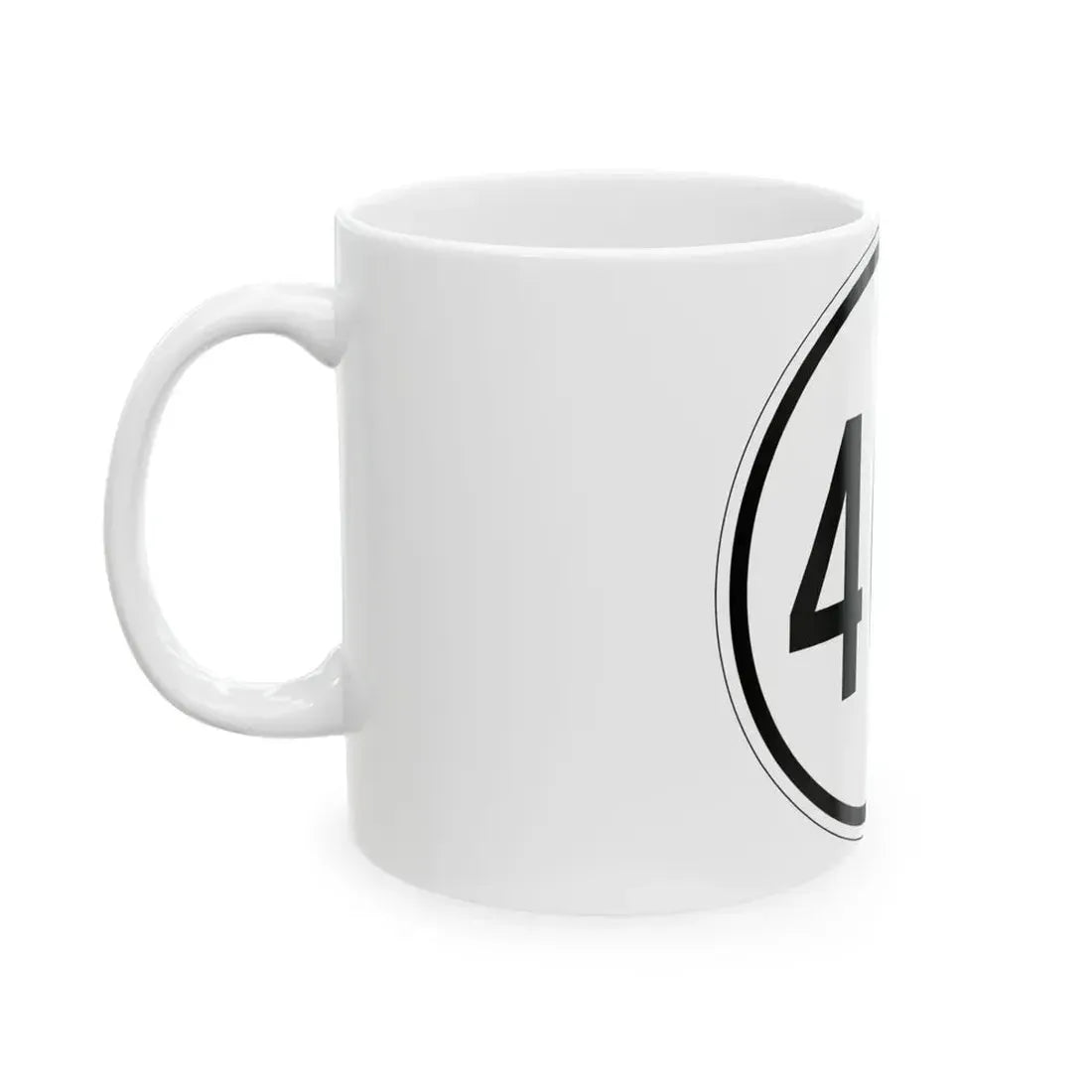 Iowa 402 1950 (Iowa) (Road Sign) White Coffee Mug - Go Mug Yourself