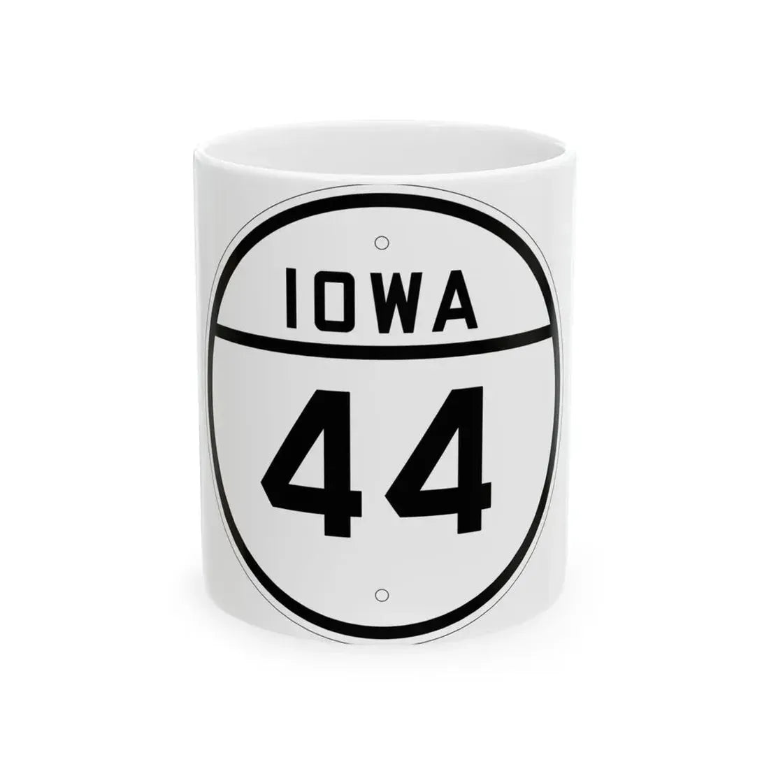 Iowa 44 1926 (Iowa) (Road Sign) White Coffee Mug 11oz - Go Mug Yourself
