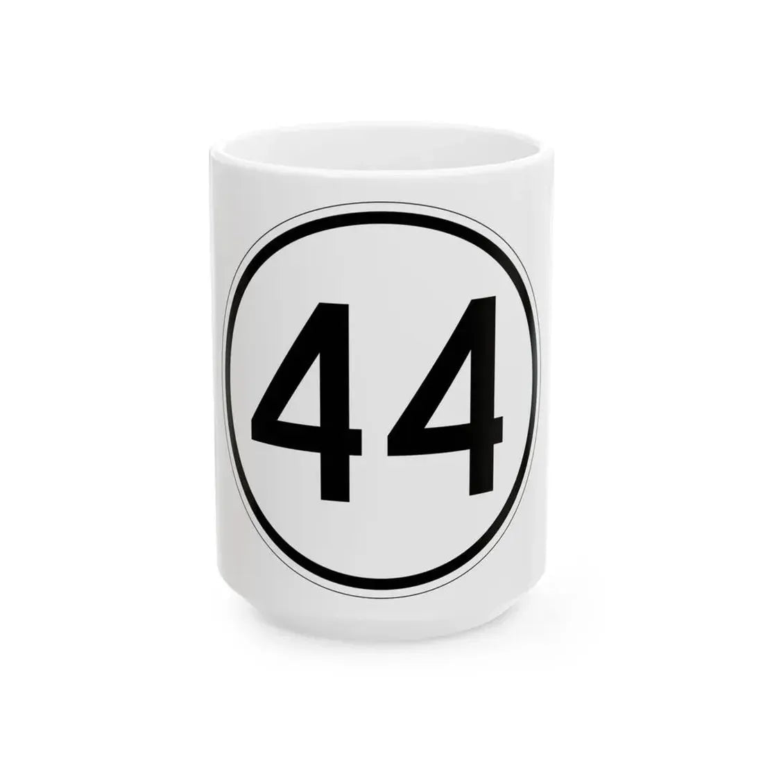 Iowa 44 1950 (Iowa) (Road Sign) White Coffee Mug 15oz - Go Mug Yourself