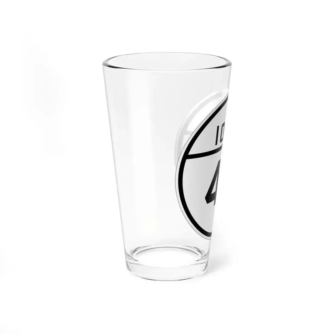 Iowa 47 1926 (Iowa) (Road Sign) Pint Glss 16oz - Go Mug Yourself