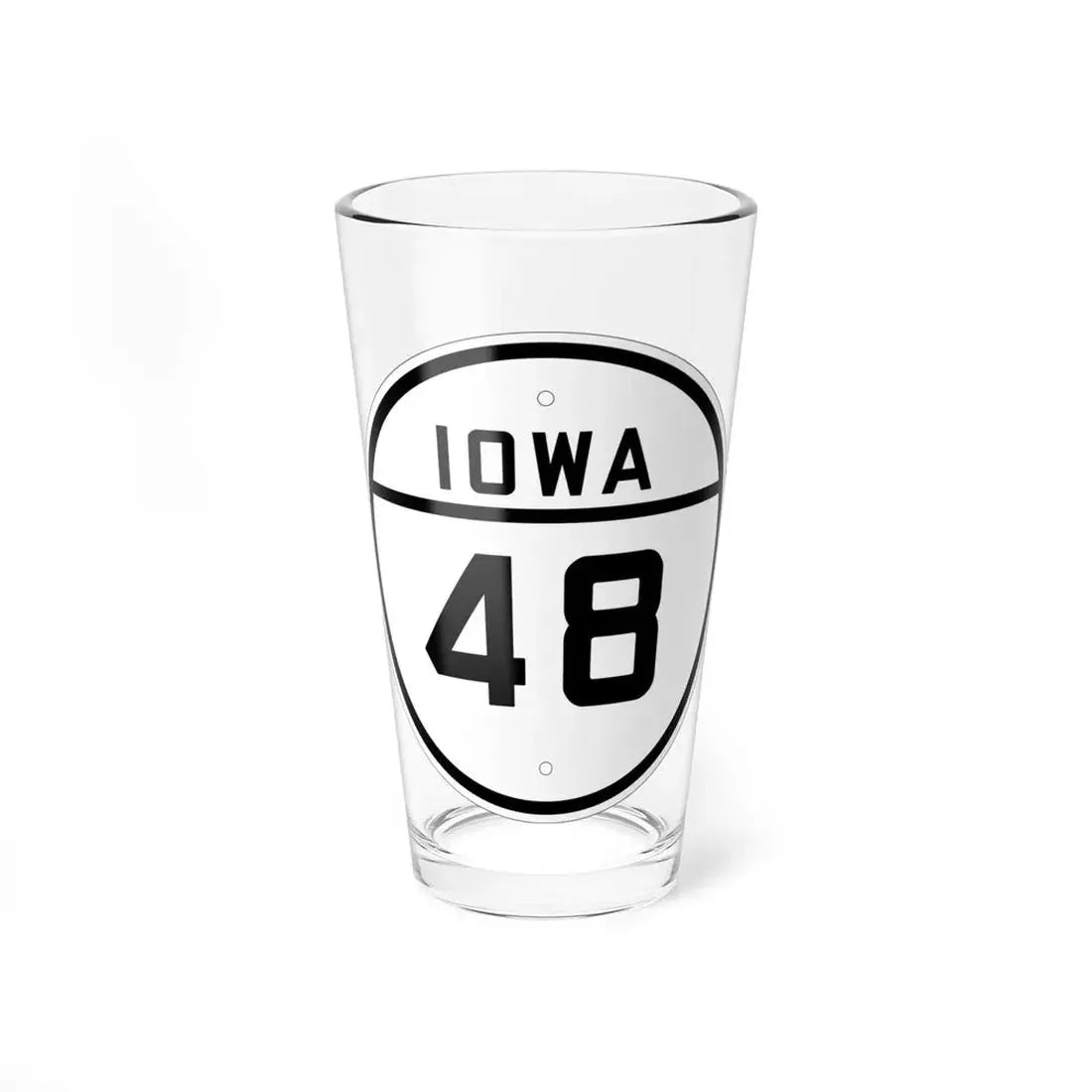 Iowa 48 1926 (Iowa) (Road Sign) Pint Glss 16oz 16oz - Go Mug Yourself