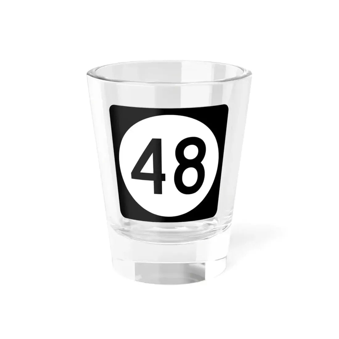 Iowa 48 (Iowa) (Road Sign) Shot Glass 1.5oz 1.5oz - Go Mug Yourself