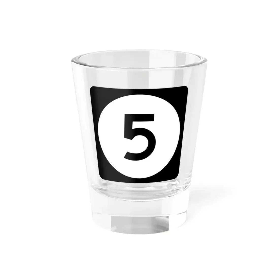 Iowa 5 (Iowa) (Road Sign) Shot Glass 1.5oz 1.5oz - Go Mug Yourself