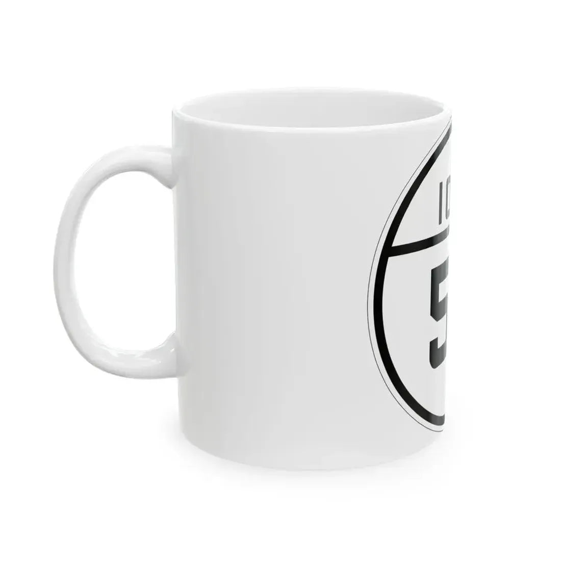 Iowa 50 1926 (Iowa) (Road Sign) White Coffee Mug - Go Mug Yourself