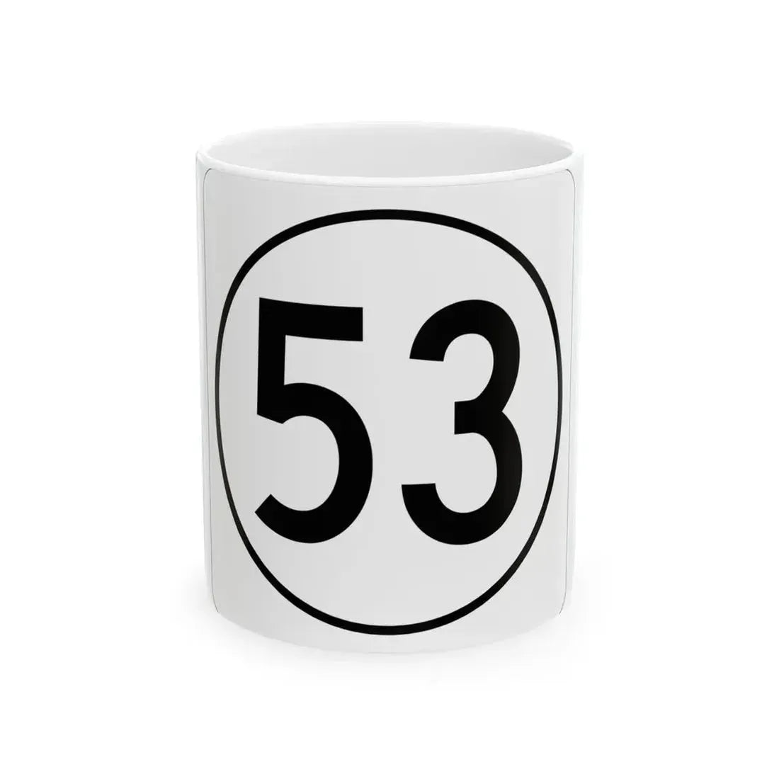 Iowa 53 1948 (Iowa) (Road Sign) White Coffee Mug 11oz - Go Mug Yourself