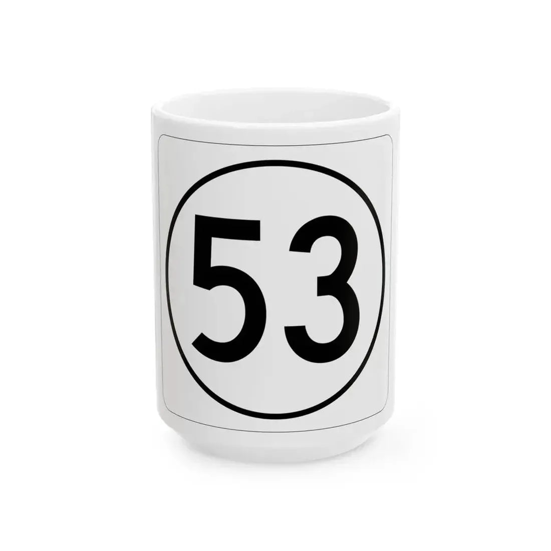 Iowa 53 1948 (Iowa) (Road Sign) White Coffee Mug 15oz - Go Mug Yourself