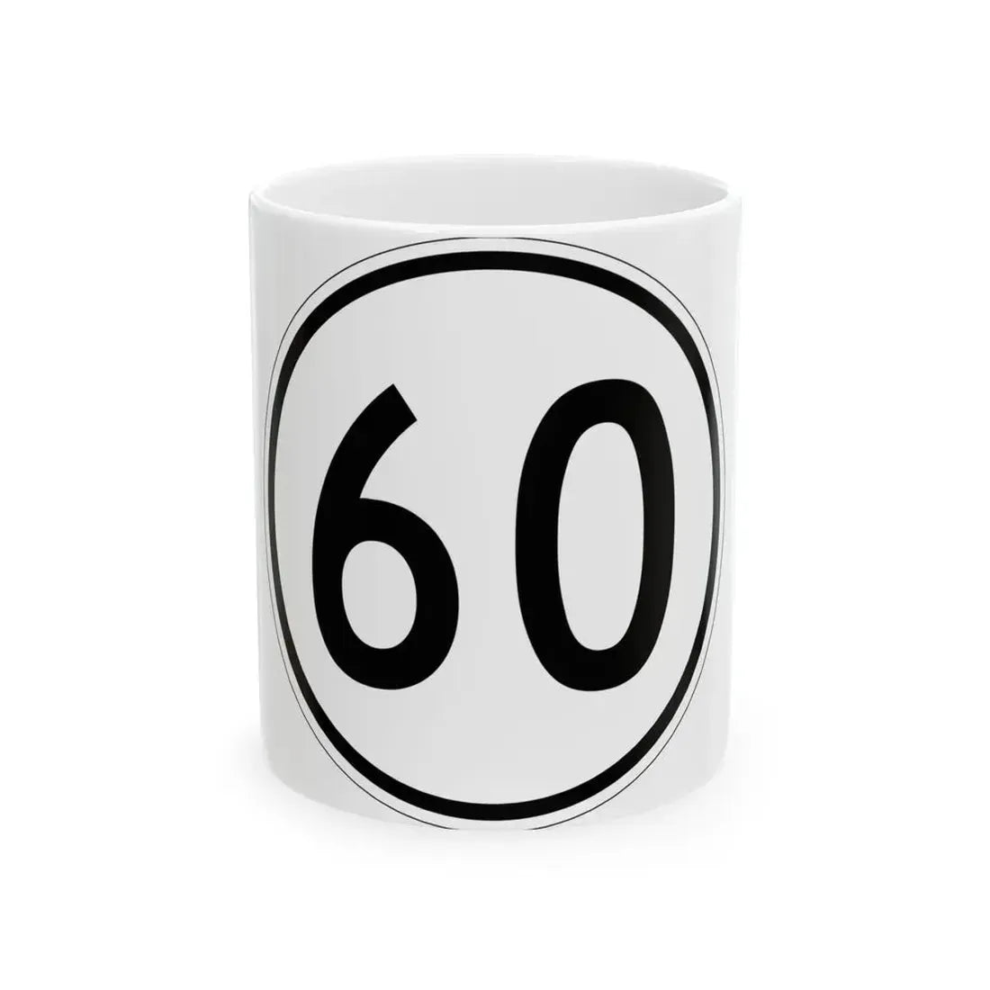 Iowa 60 1950 (Iowa) (Road Sign) White Coffee Mug 11oz - Go Mug Yourself