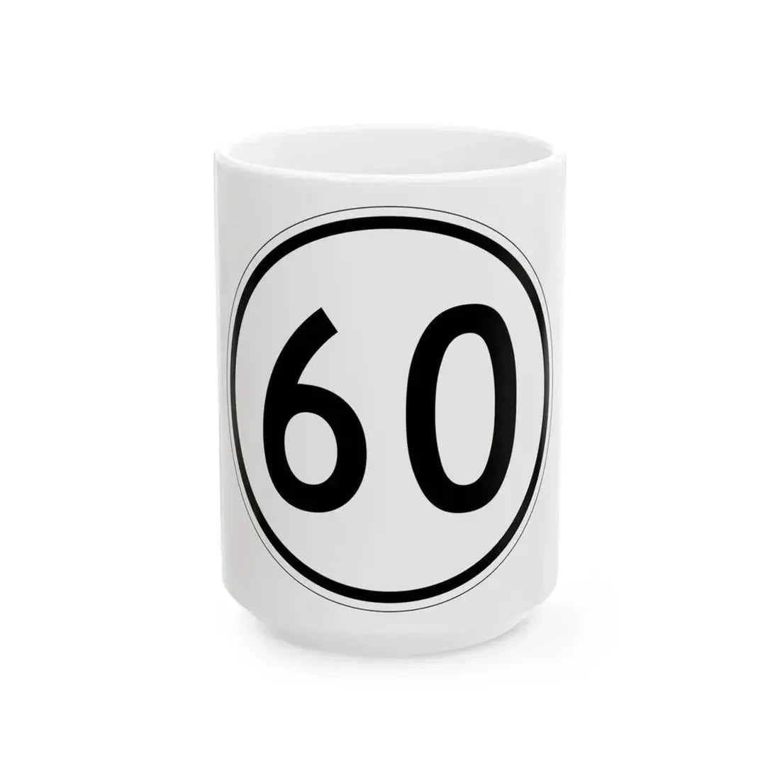 Iowa 60 1950 (Iowa) (Road Sign) White Coffee Mug 15oz - Go Mug Yourself