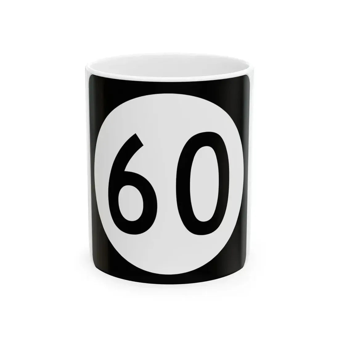 Iowa 60 (Iowa) (Road Sign) White Coffee Mug 11oz - Go Mug Yourself