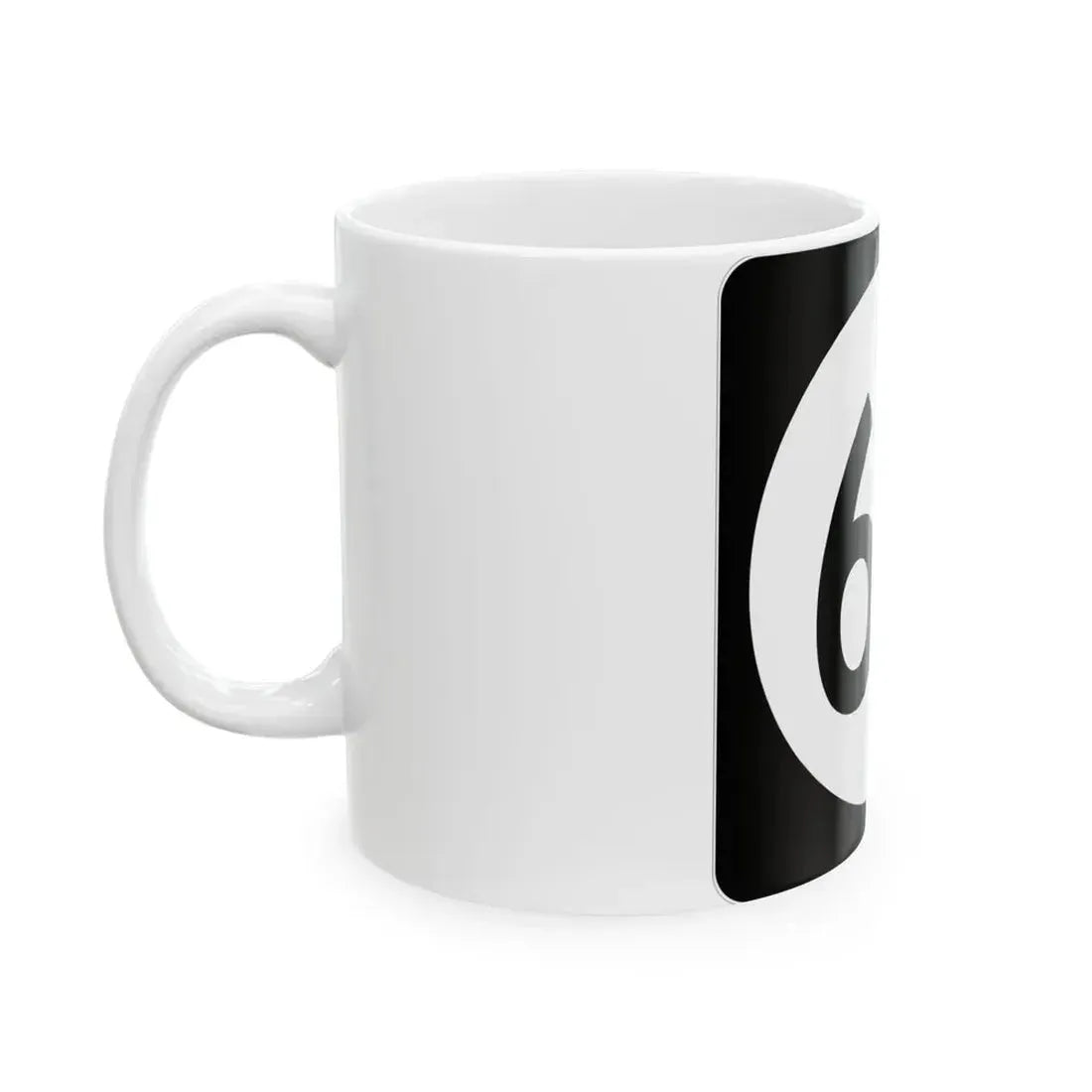 Iowa 63 (Iowa) (Road Sign) White Coffee Mug - Go Mug Yourself