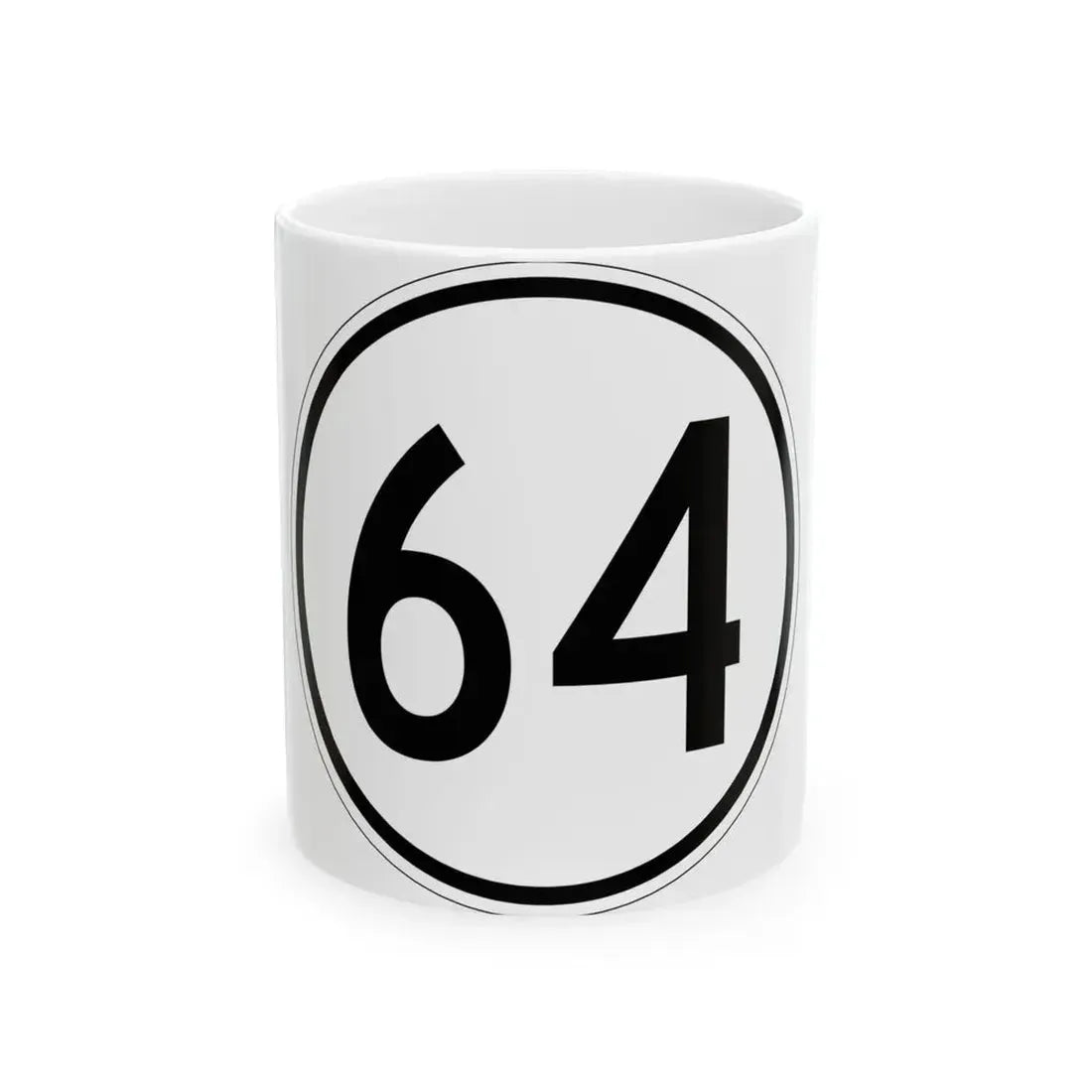 Iowa 64 1950 (Iowa) (Road Sign) White Coffee Mug 11oz - Go Mug Yourself