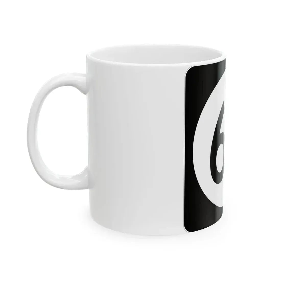 Iowa 68 (Iowa) (Road Sign) White Coffee Mug - Go Mug Yourself