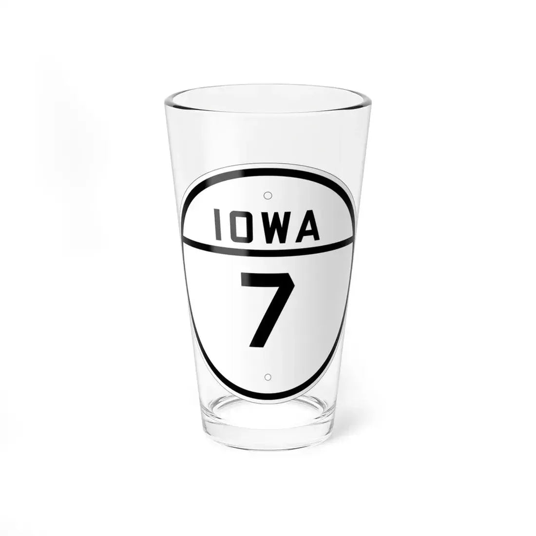 Iowa 7 1926 (Iowa) (Road Sign) Pint Glss 16oz 16oz - Go Mug Yourself