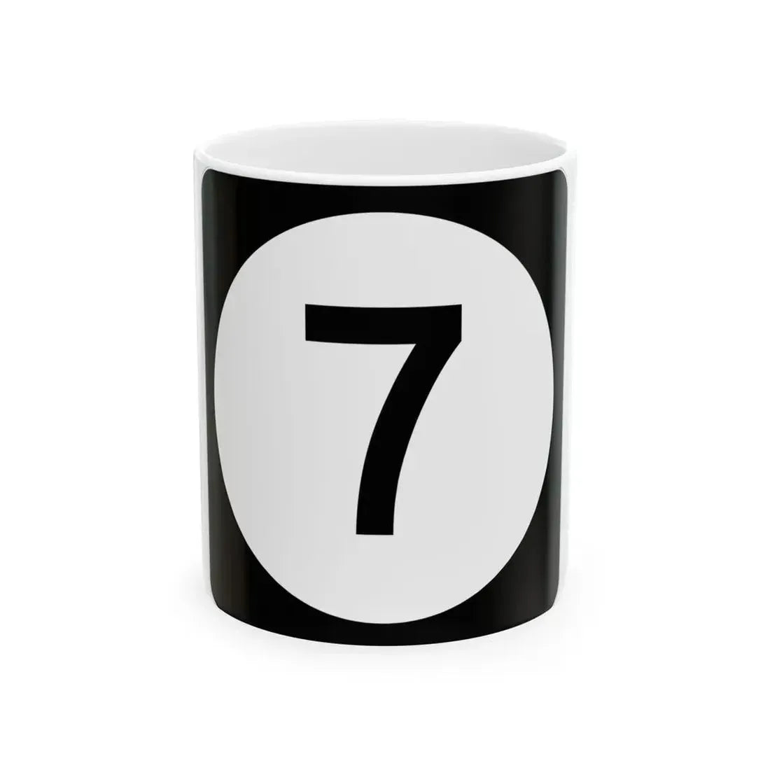 Iowa 7 (Iowa) (Road Sign) White Coffee Mug 11oz - Go Mug Yourself
