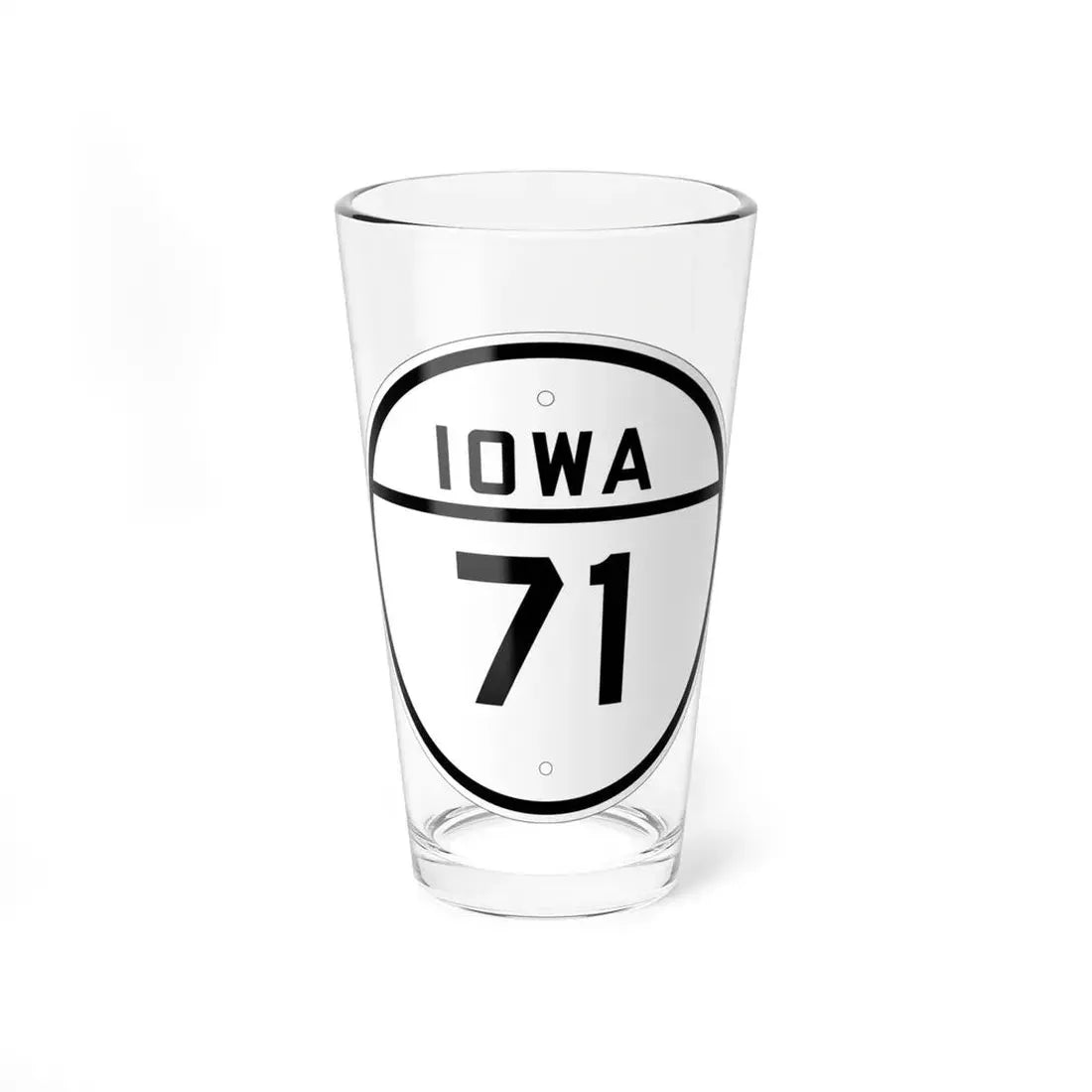 Iowa 71 1926 (Iowa) (Road Sign) Pint Glss 16oz 16oz - Go Mug Yourself