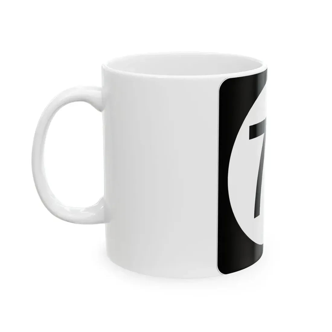 Iowa 75 (Iowa) (Road Sign) White Coffee Mug - Go Mug Yourself