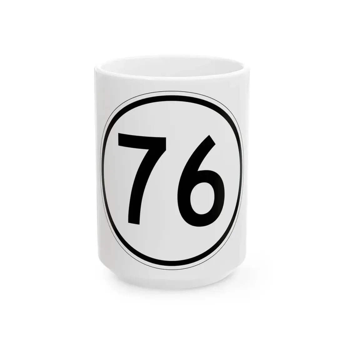 Iowa 76 1950 (Iowa) (Road Sign) White Coffee Mug - Go Mug Yourself