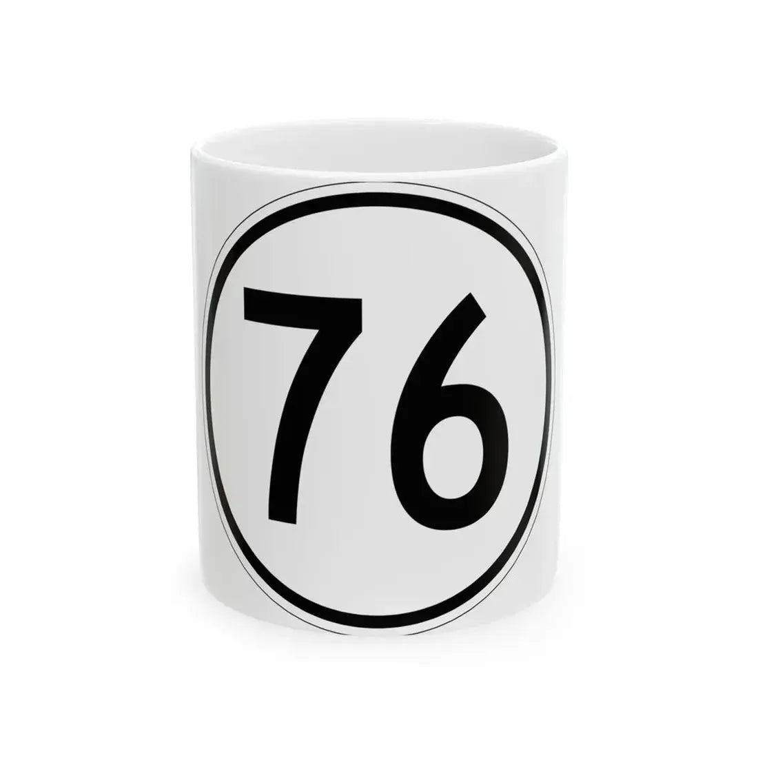 Iowa 76 1950 (Iowa) (Road Sign) White Coffee Mug - Go Mug Yourself