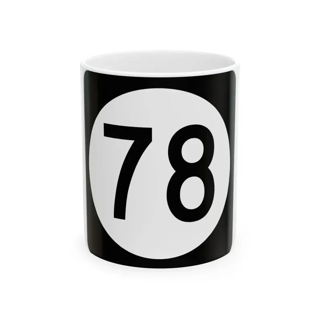 Iowa 78 (Iowa) (Road Sign) White Coffee Mug 11oz - Go Mug Yourself