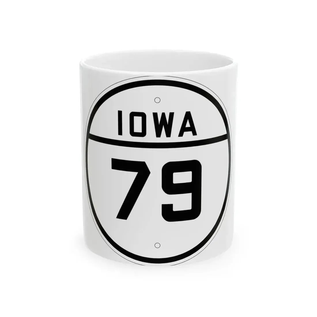 Iowa 79 1926 (Iowa) (Road Sign) White Coffee Mug 11oz - Go Mug Yourself
