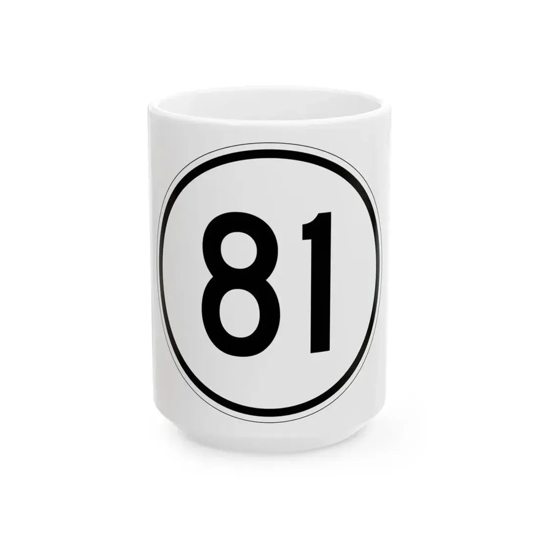 Iowa 81 1950 (Iowa) (Road Sign) White Coffee Mug 15oz - Go Mug Yourself