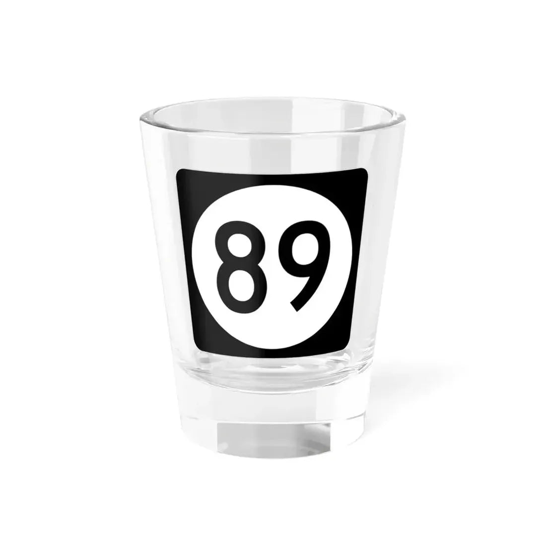 Iowa 89 (Iowa) (Road Sign) Shot Glass 1.5oz 1.5oz - Go Mug Yourself