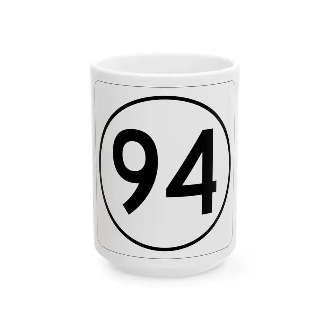 Iowa 94 1948 (Iowa) (Road Sign) White Coffee Mug 15oz - Go Mug Yourself