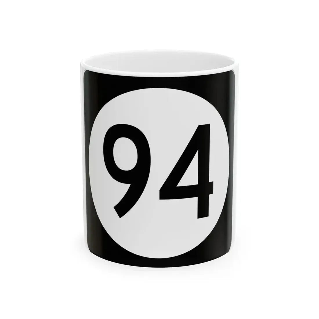 Iowa 94 (Iowa) (Road Sign) White Coffee Mug 11oz - Go Mug Yourself