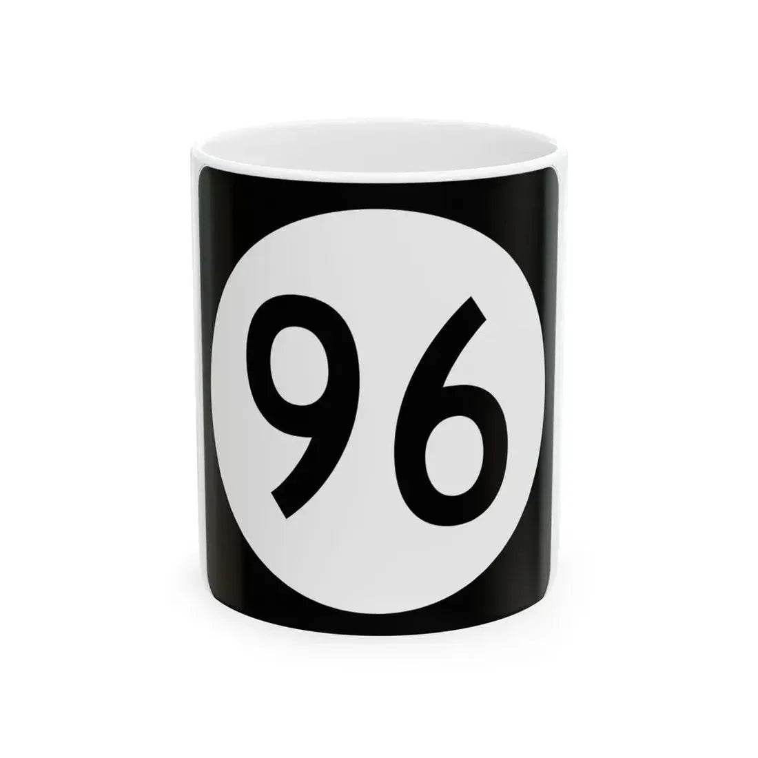 Iowa 96 (Iowa) (Road Sign) White Coffee Mug 11oz - Go Mug Yourself