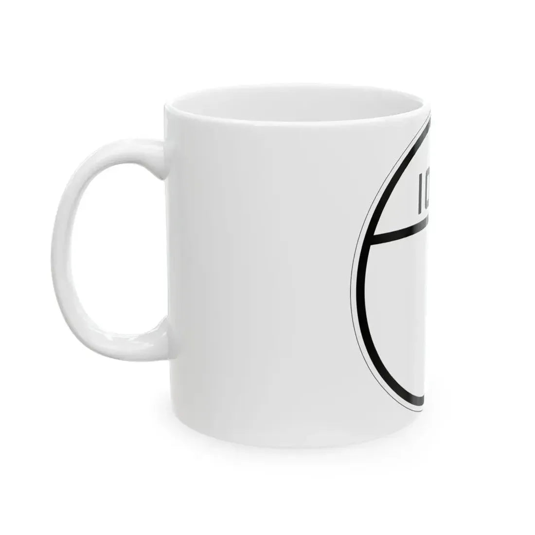 Iowa blank 1926 (Iowa) (Road Sign) White Coffee Mug - Go Mug Yourself