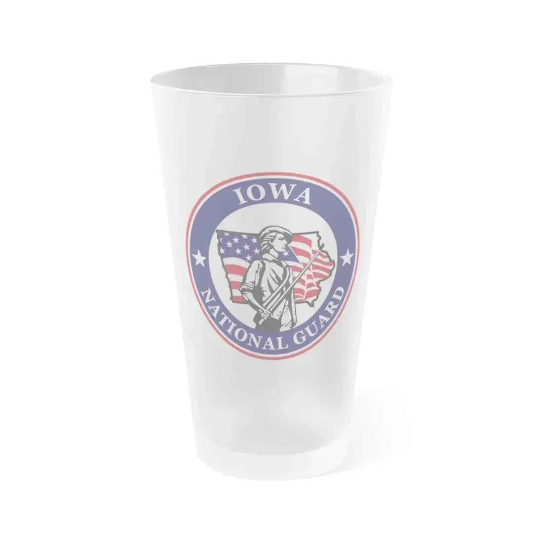 Iowa National Guard - Frosted Pint Glass 16oz 16oz Frosted - Go Mug Yourself