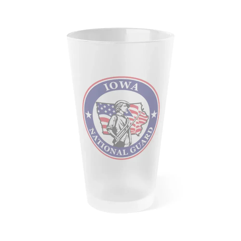 Iowa National Guard - Frosted Pint Glass 16oz 16oz Frosted - Go Mug Yourself