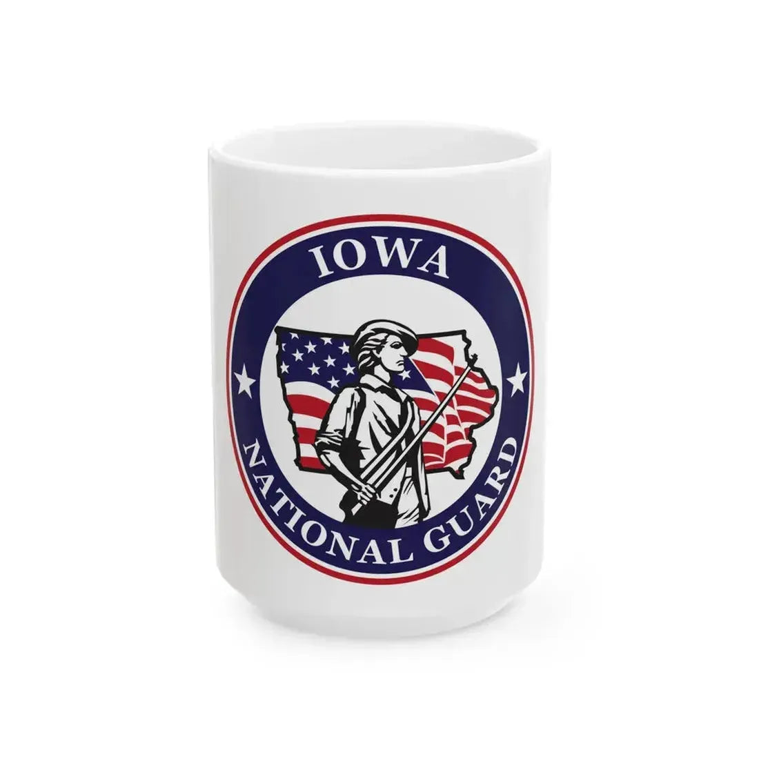 Iowa National Guard - White Coffee Mug 15oz - Go Mug Yourself