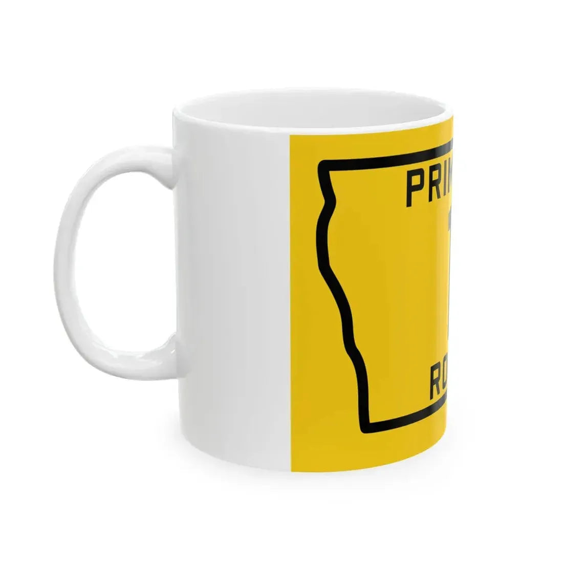 Iowa Primary 1 (Iowa) (Road Sign) White Coffee Mug - Go Mug Yourself