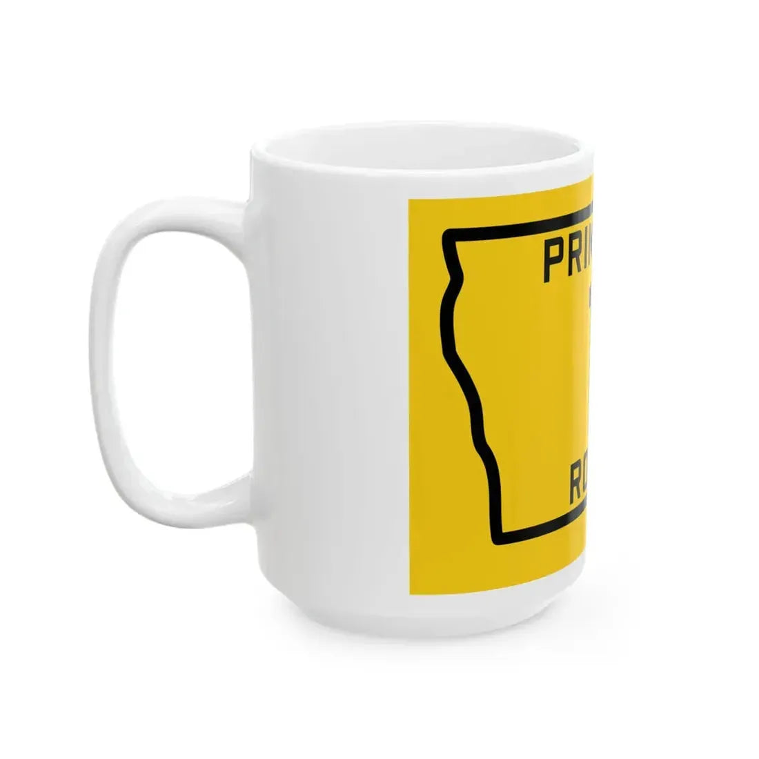 Iowa Primary 1 (Iowa) (Road Sign) White Coffee Mug - Go Mug Yourself