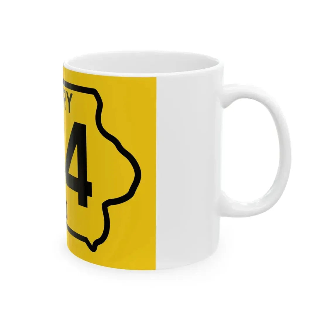 Iowa Primary 104 (Iowa) (Road Sign) White Coffee Mug - Go Mug Yourself