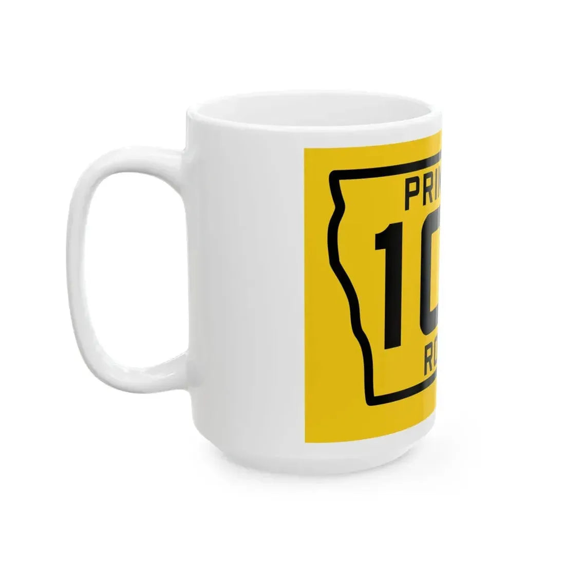 Iowa Primary 104 (Iowa) (Road Sign) White Coffee Mug - Go Mug Yourself
