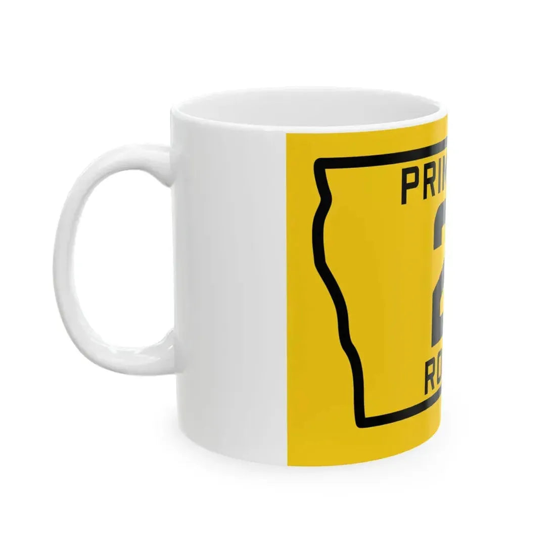 Iowa Primary 2 (Iowa) (Road Sign) White Coffee Mug - Go Mug Yourself